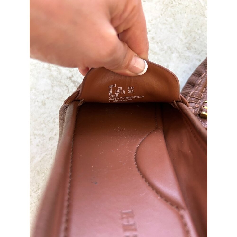 Coach Brown Leather Loafers for Women - Picture 7 of 12